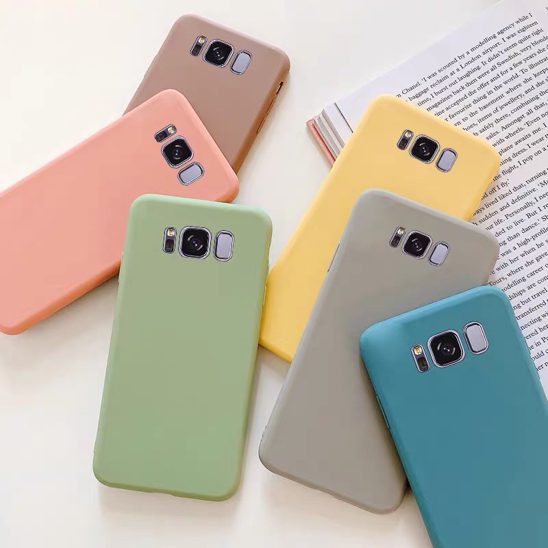 Samsung Galaxy S6 S7 Edge S8 S9 Plus Candy Color Slim Thin Matte