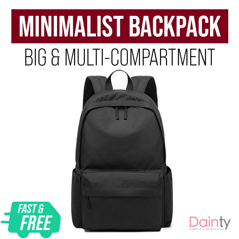 Minimalist black online backpack