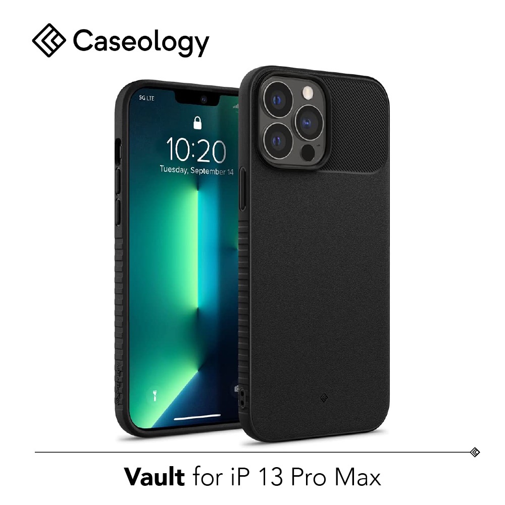 Caseology Vault Protective Case Compatible with iPhone 13 Pro Max Case Black