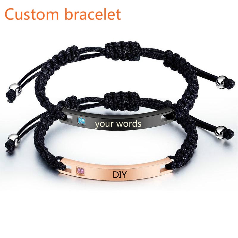 Customized couple 2025 bracelets leather