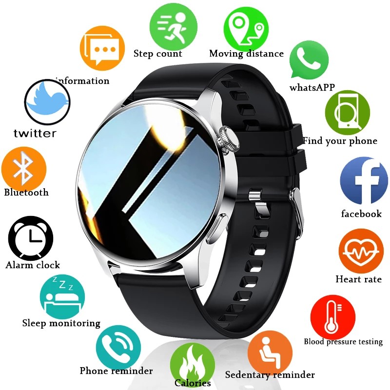 LIGE 2022 Fashion Smart Watch Men Women NFC Smartwatch IP67 Water