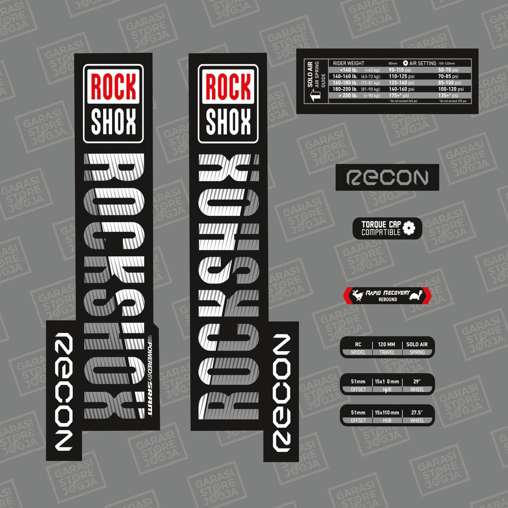 Rockshox recon online stickers