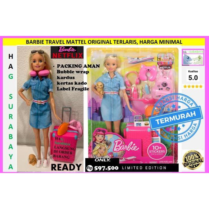 Barbie Doll and Travel Set