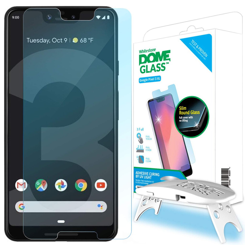 Whitestone Dome Two Pack Tempered Glass Screen Protectors with UV Lamp - for Google Pixel 8 Pro