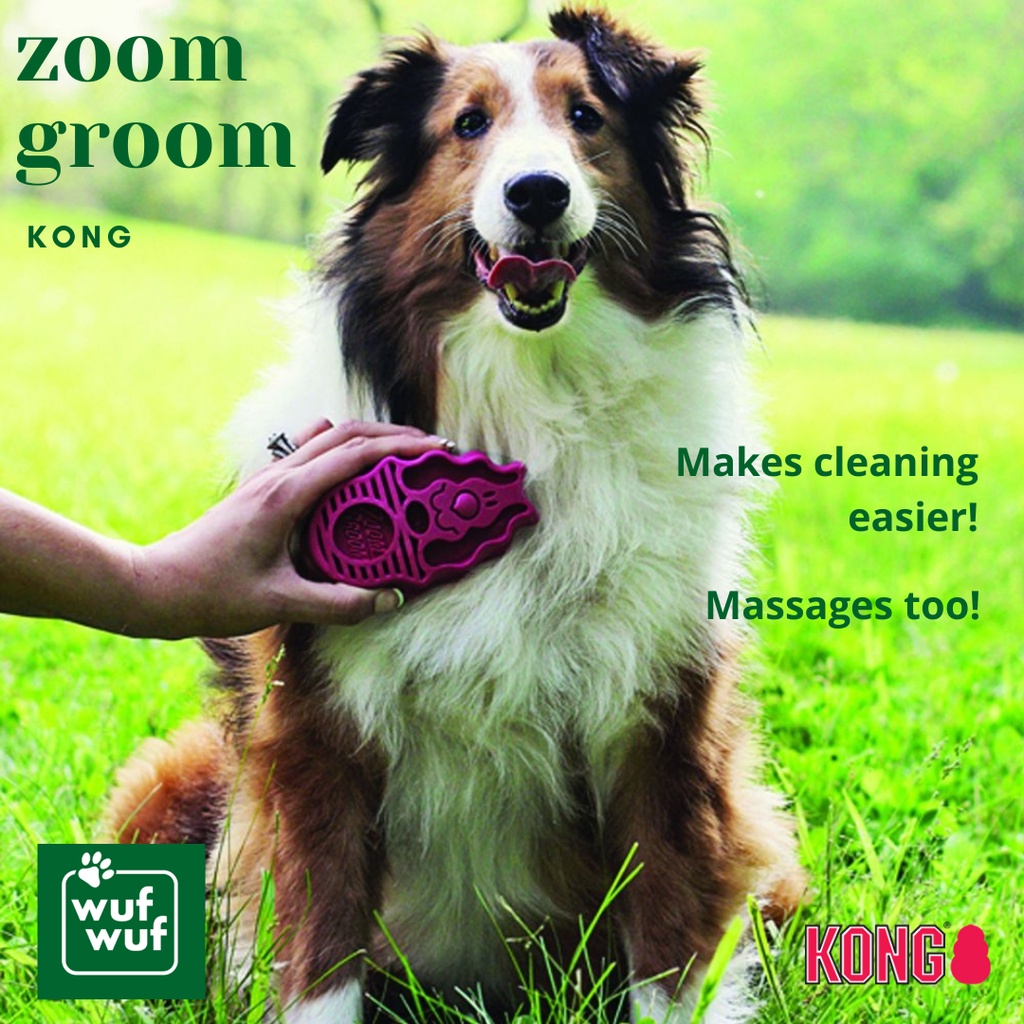 KONG High Quality and Durable Dog Brush Grooming ZoomGroom