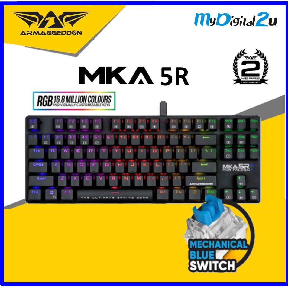 Armaggeddon MKA-5R RGB Mechanical Gaming Keyboard - Blue Switch