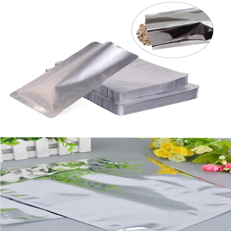 100PCS Foil Bags Aluminium Sachet Pouch With Heat Seal Food Grade Bags  Vacuum Sealer Pouches Storage Bag Heat Seal Aluminium Foil Bags Food Grade Heat  Sealing Bag Kitchen Supplies