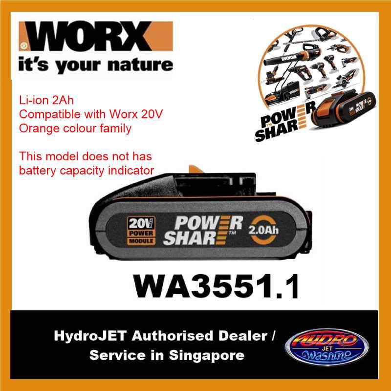 BATERÍA WORX WA3551.1 20V 2AH