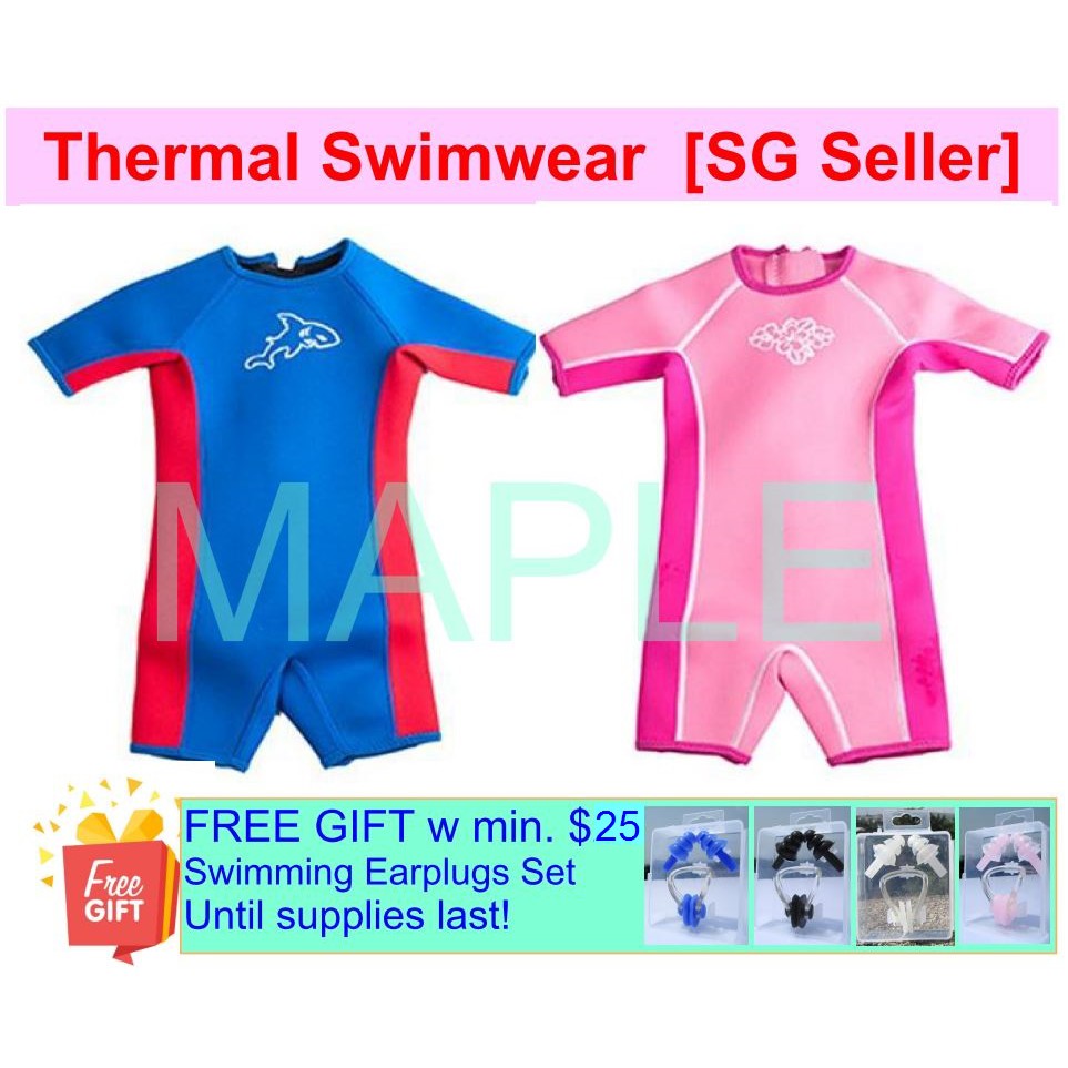 Thermal kids swimwear children swimming suit