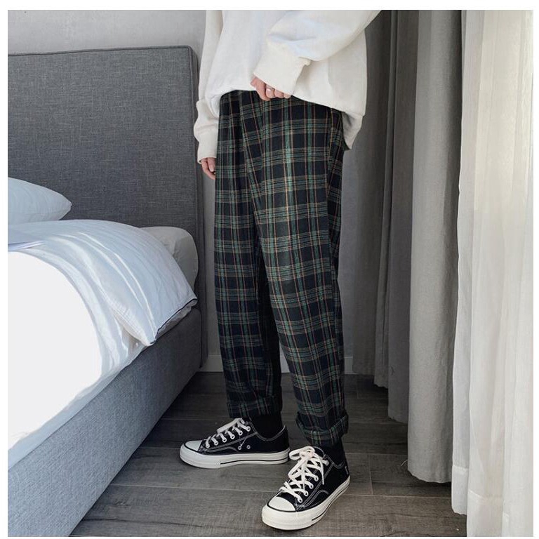 Checkered capris sale