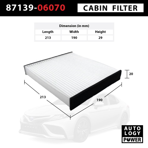 Auto Parts Pollen Filter Car Cabin Air Filter 87139-06070 for Corolla Camry  Prius Land Cruiser Hilux Auris RAV4 - China Good Quality From Manufacturer,  Good Quality From Manufacturer Cabin Air Filter