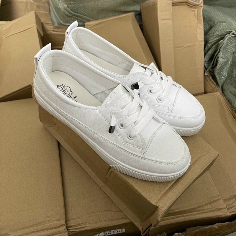 White canvas slip ons womens sale