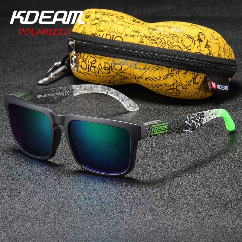 KDEAM 30 styles Outdoor Sports Polarized sunglasses HD Lens Men Women  Fashion Sun Glasses with box