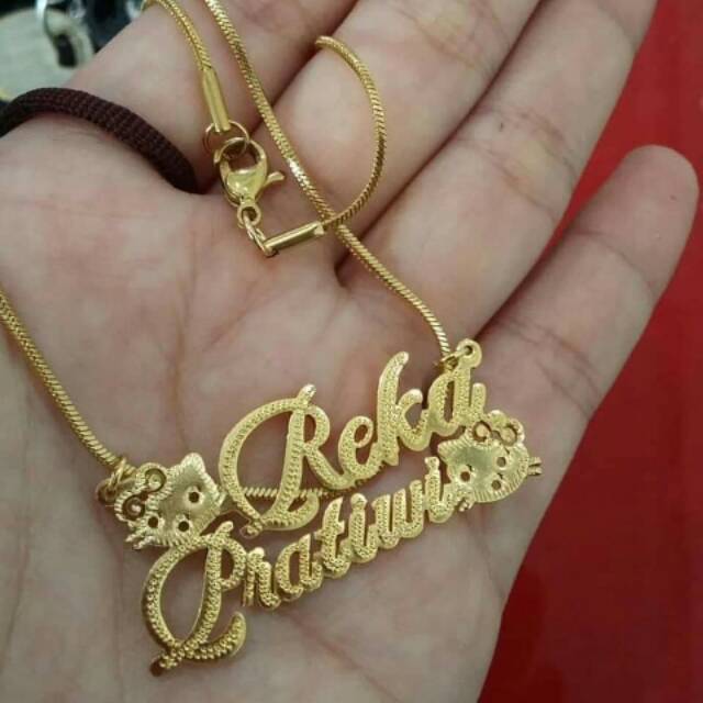 Real gold chain sale necklace with name