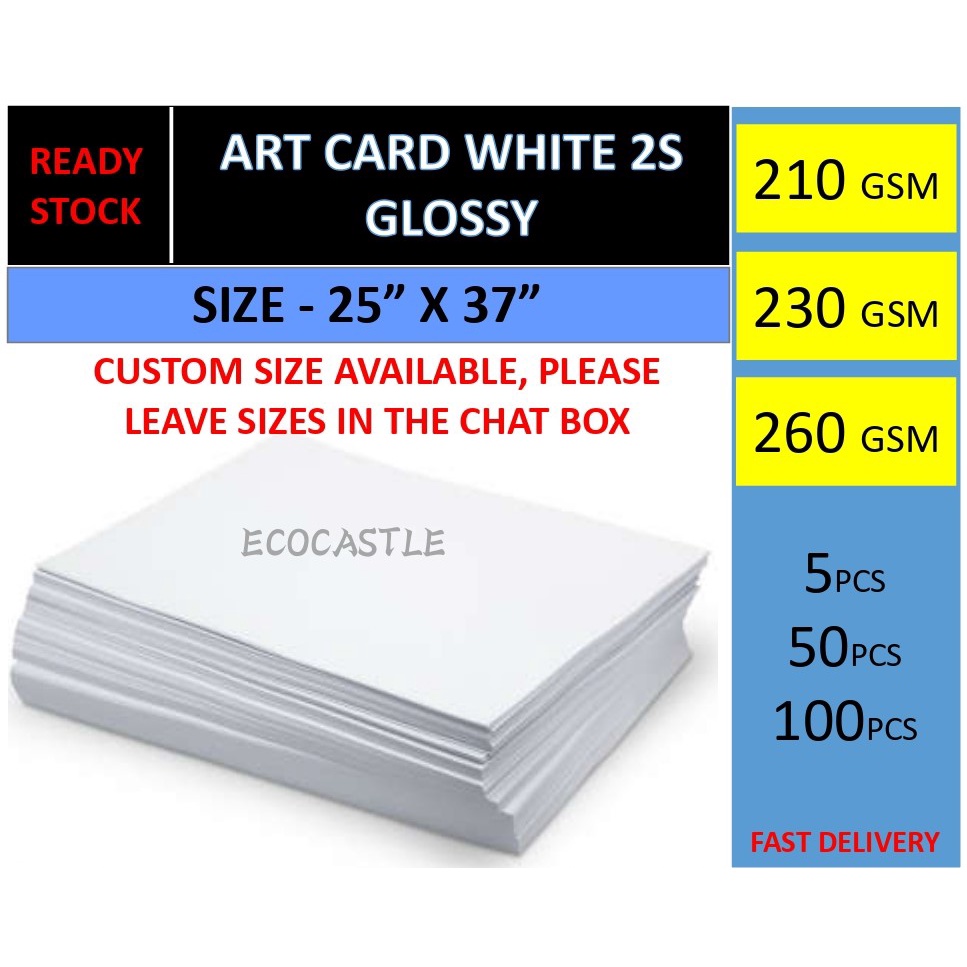 White Gloss Paper And Card A3, A4, A5 Coated Paper
