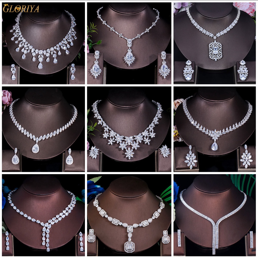 White gold deals jewelry set