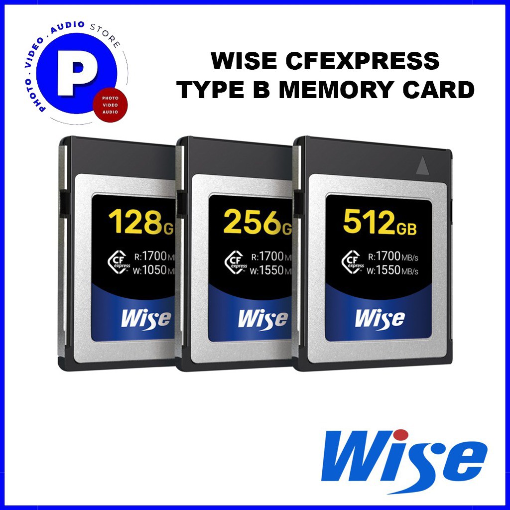 WISE CFEXPRESS TYPE B MEMORY CARD 1700MB/S (128GB/256GB/512GB