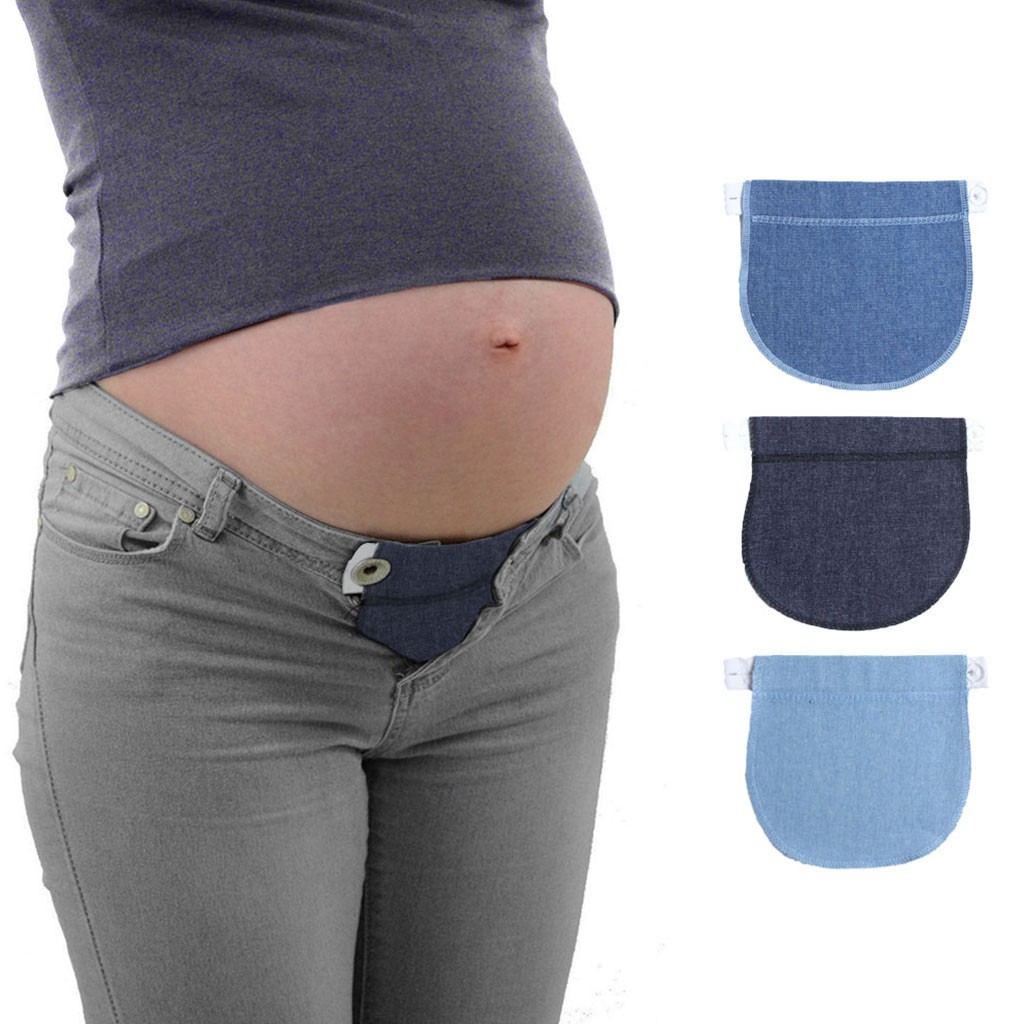 1pc Elastic Adjustable Pant Button Extender With Buttonhole, For