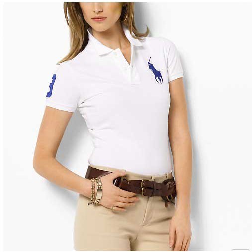 White polo t shirt women's sale