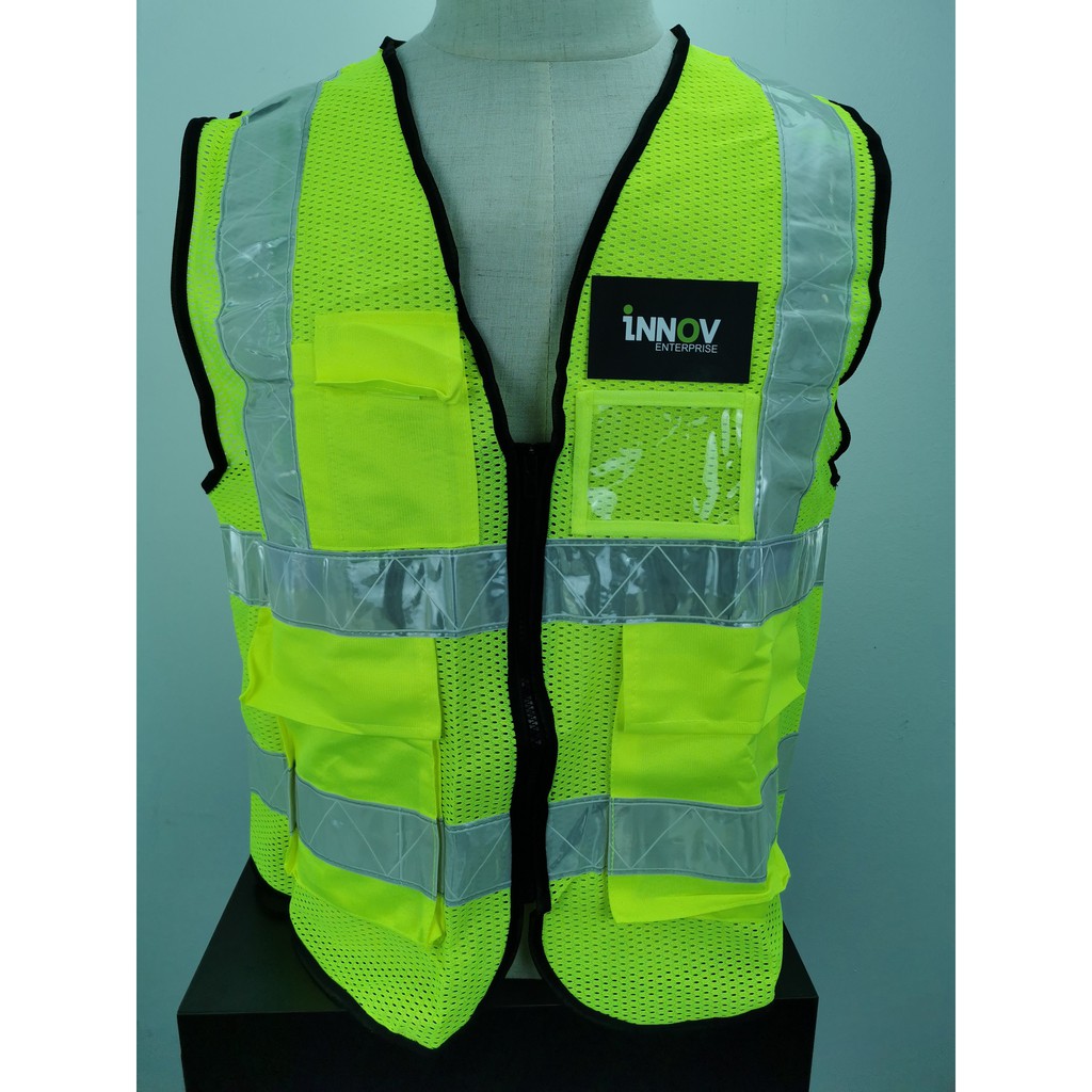 Safety vest with company on sale logo