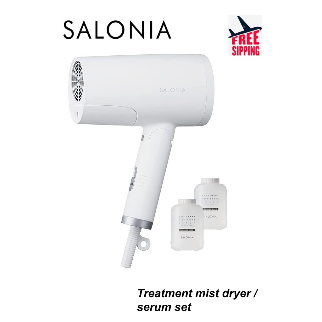 SALONIA Treatment Mist Dryer / Serum Set] Home Appliances Beauty Appliances  Large Air Volume Quick Dry Negative Ion Compact Lightweight Foldable