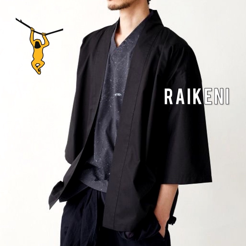 Mens black sales kimono jacket