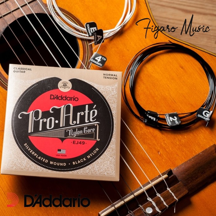 HITAM Black Nylon Classical Guitar Strings Classical Guitar Black Nylon Normal Tension EJ49