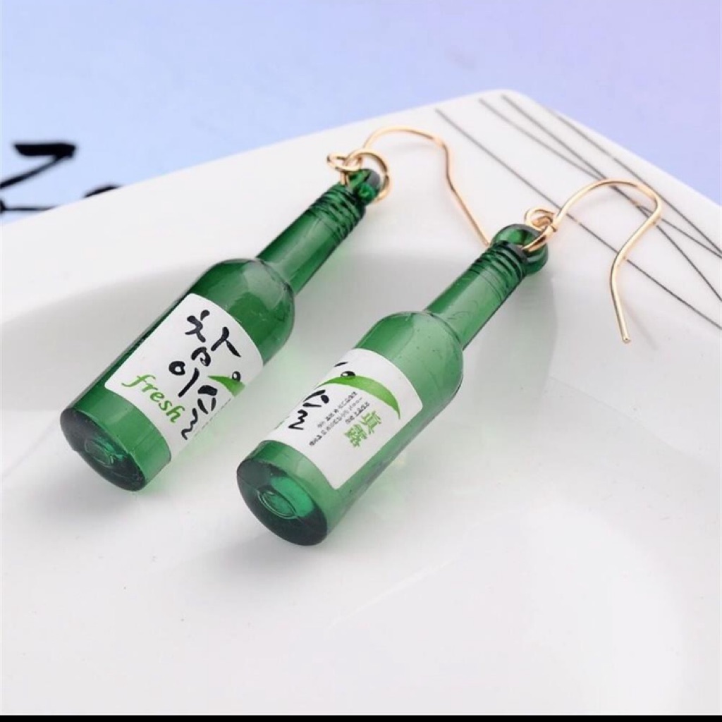korean earrings soju or beer Shopee Singapore
