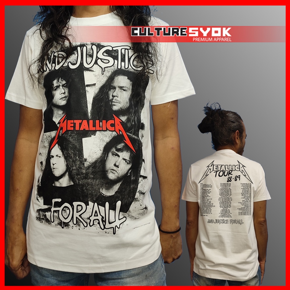 metallica t shirt white