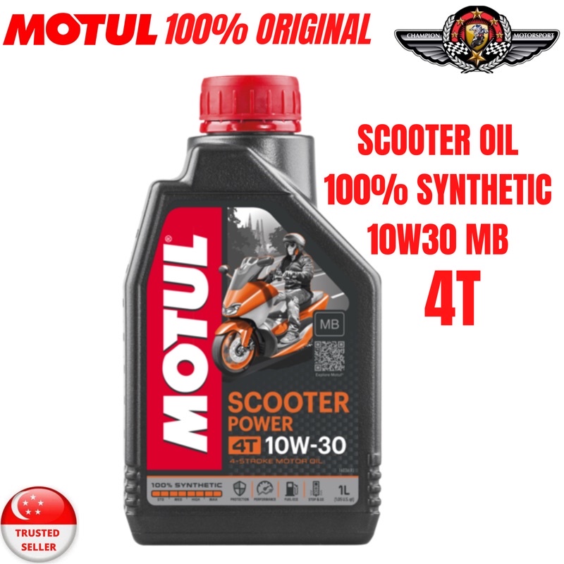 MOTUL SCOOTER POWER 4T 10W-30 MB FULLY SYNTHETIC ENGINE OIL 1L