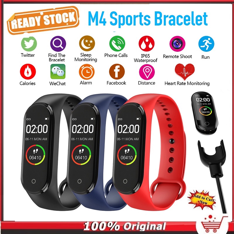 M4 Smart Watch Fitness Tracker Sport Watch Heart Rate Blood