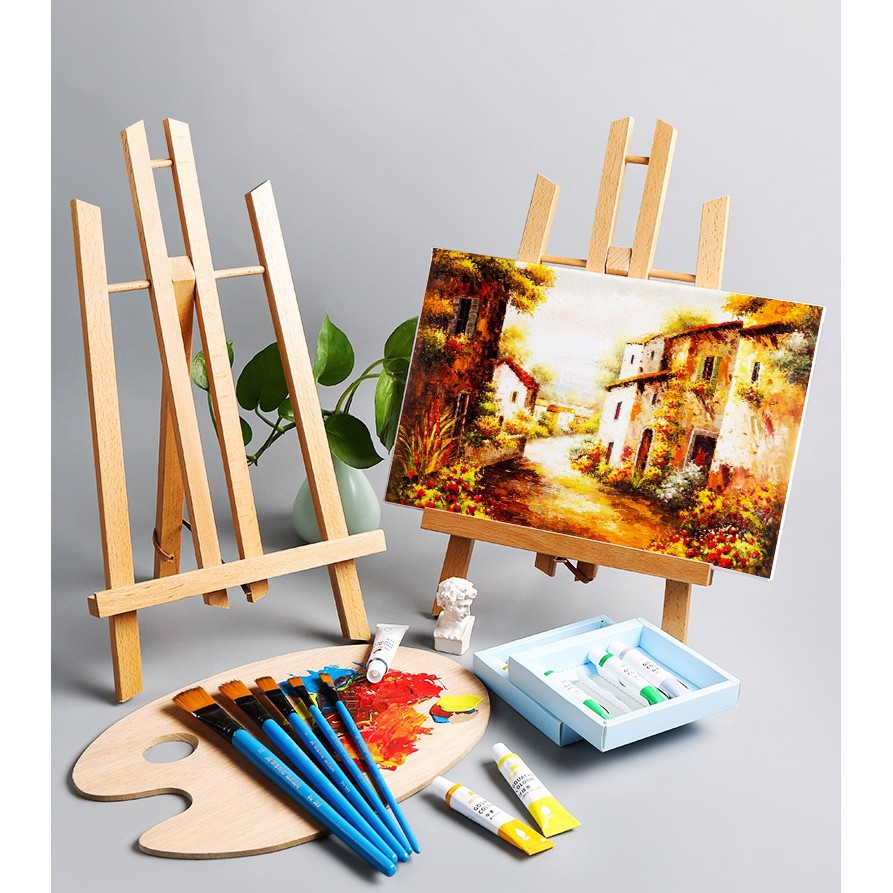 Mini Painting Stand Tripod Wooden Easels For Card Canvas Art Holder Artwork Display Art Painting Drawing Easel Display