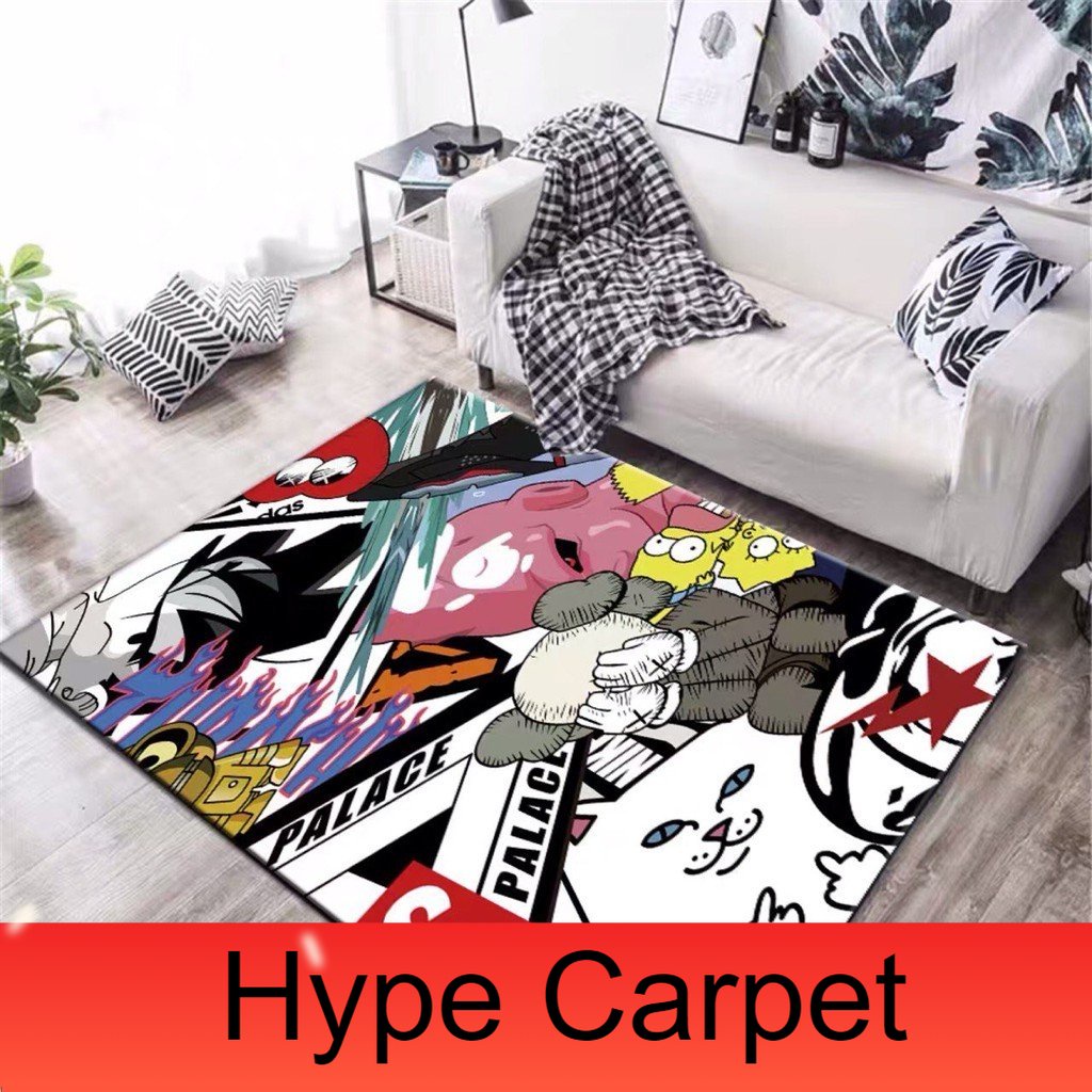 Louis Vuitton Area Rugs Hypebeast Living Room Carpet Black White