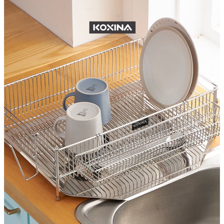 Koxina Giant Extra Large All Stainless Steel 304 Dish Drying Rack 1 tier Shopee Singapore