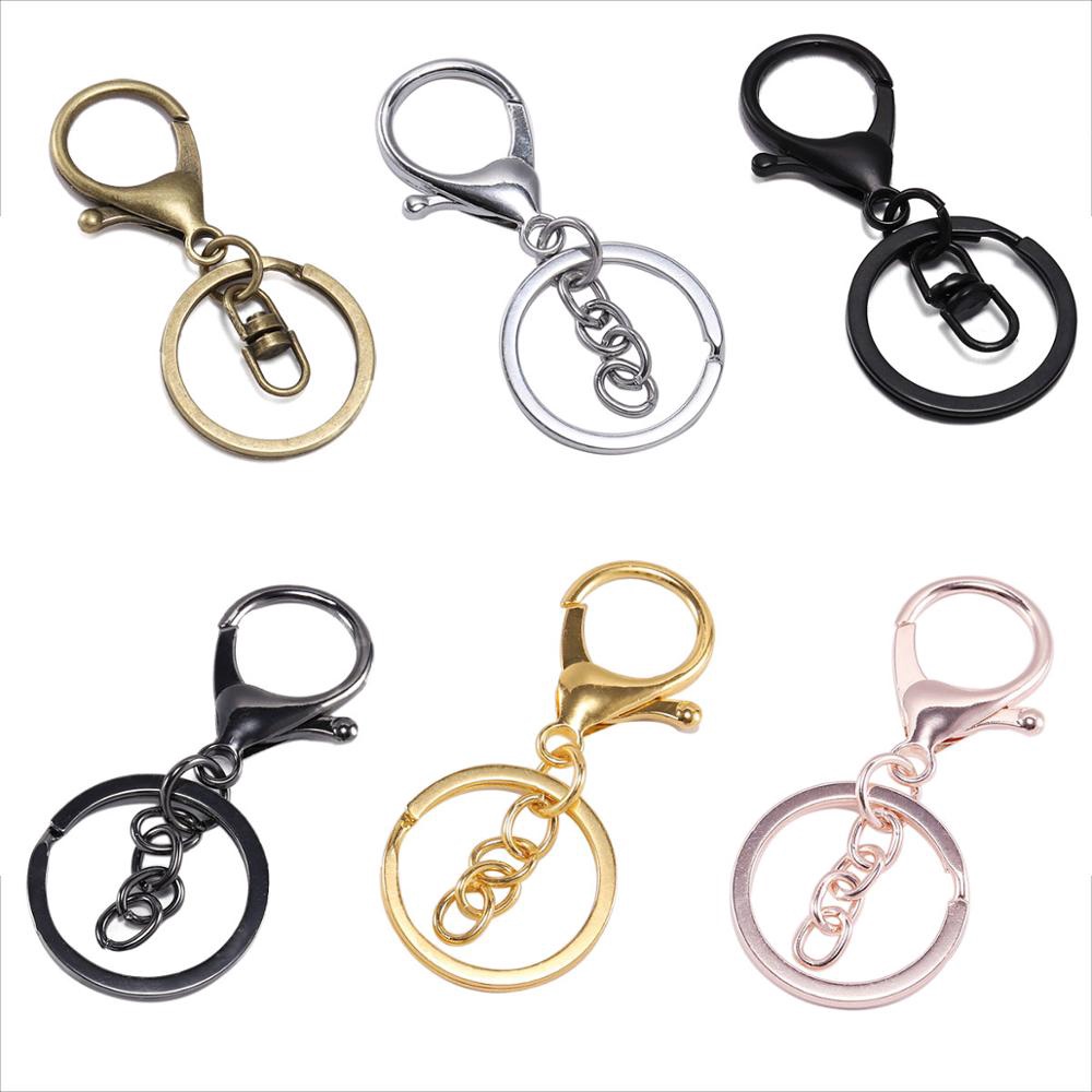 30Pcs White lobster swivel clasps key ring, Lobster Clasp,Swivel Clasp  Connector for Keychains and Accessories, 33 x 12mm