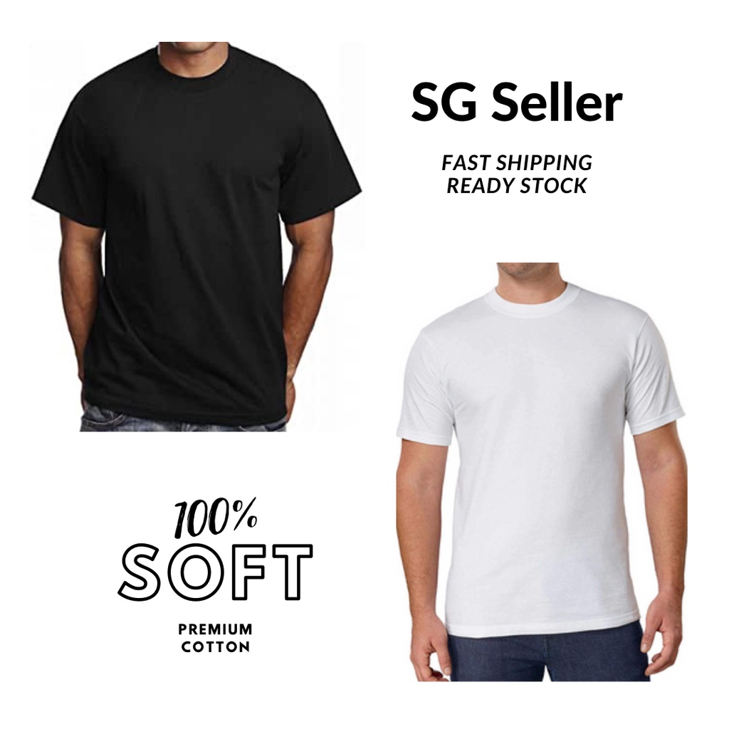 Support local 100 Premium SOFT COTTON Plain Round Neck Tshirt