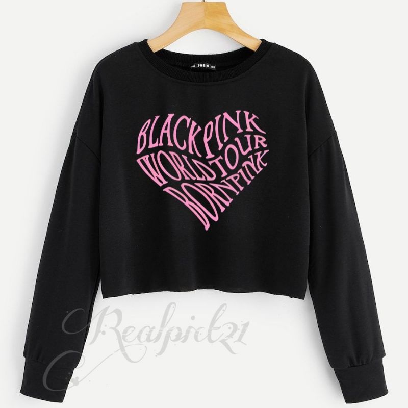 Sweater crop blackpink sale