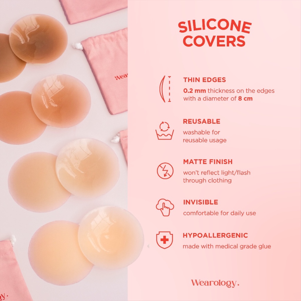 Reusable Medical grade silicone adhesive / non-adhesive nipple