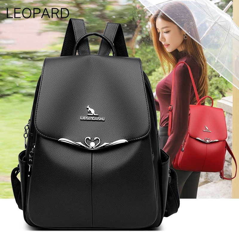 leather like backpack