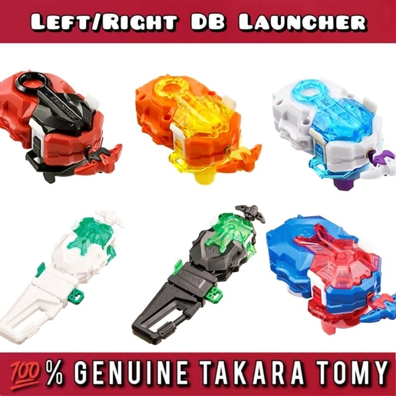 Launcher and Grip,Sparking Left&Right L/R Two-Way Launcher Compatible with  All Bey Burst Series Bey Battling-Red