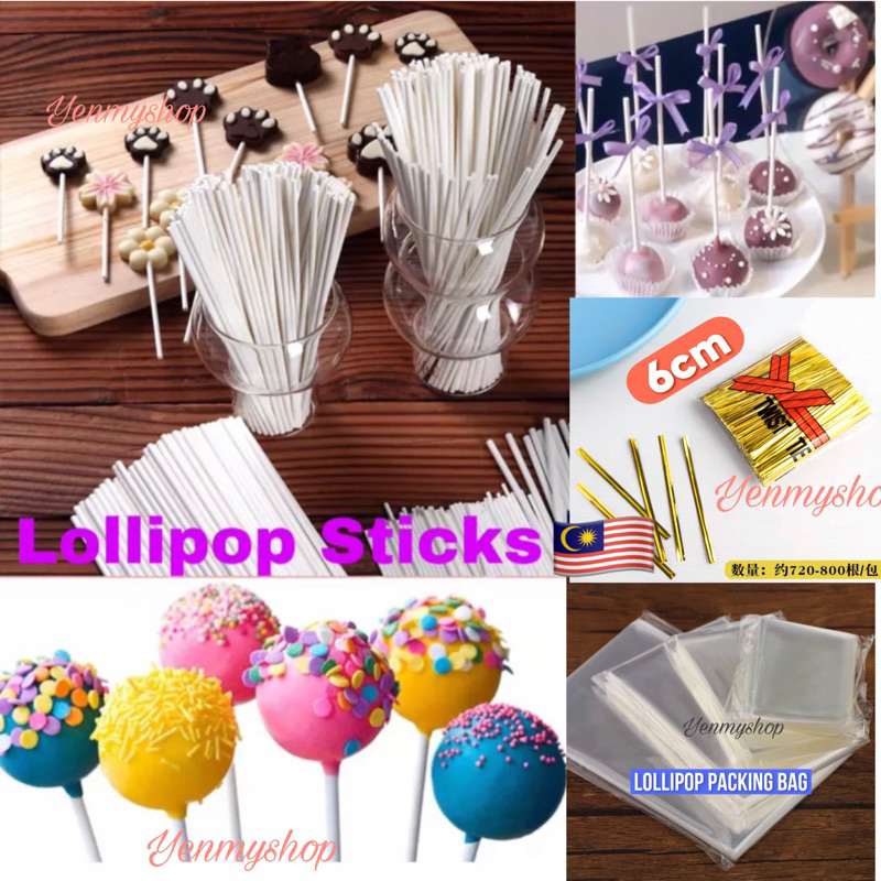 Cake Pop Mold - Silicone Cake Pop Kit with Measuring Cup Decorating Pen with 4 Piping Tips 100 Pcs Lollipop Sticks 100 Pcs Treat Bags 800 Pcs Gold