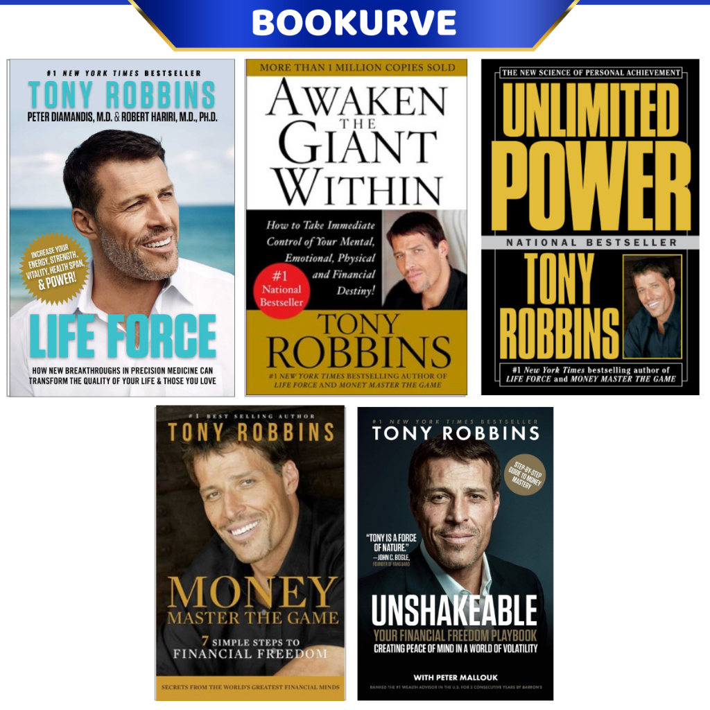 Awaken The Giant, Unlimited Power, Unshakeable, Money Master, Life Force by  Tony Robbins Collections (Paperback) | Shopee Singapore