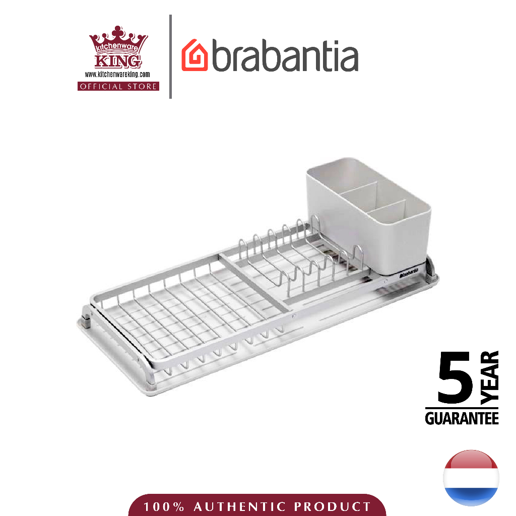 Brabantia Compact Dish Drying Rack Light Gray