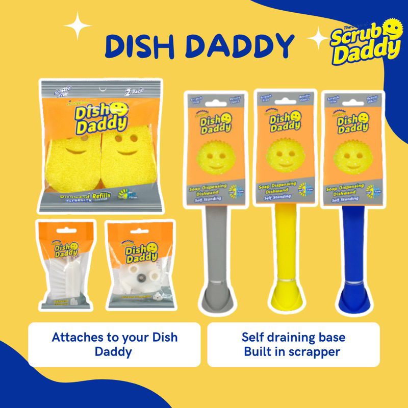 Package offer - Scrub Daddy dishwashing wand Dish daddy + refill