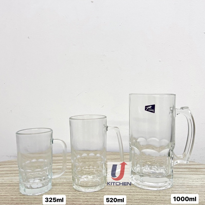 1000ML Beer Glass Mug Large Capacity Beer Mug Glass Crystal Glass