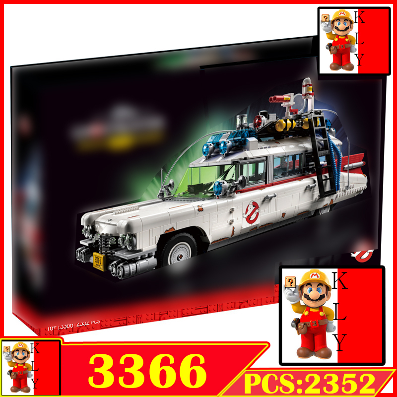 3366 50886 88816 GHOSTBUSTERS ECTO-1 (COMPATIBLE 10274) Building Blocks  Ghost Catching Blocks Ghost Catching Car Assembling Building Blocks