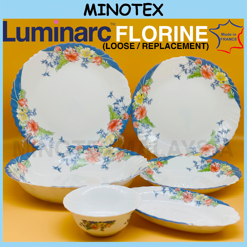 Luminarc Florine Plate Bowl Oval Plate Luminarc Loose Florine Luminarc Florine Replacement Pinggan Luminarc Mangkuk