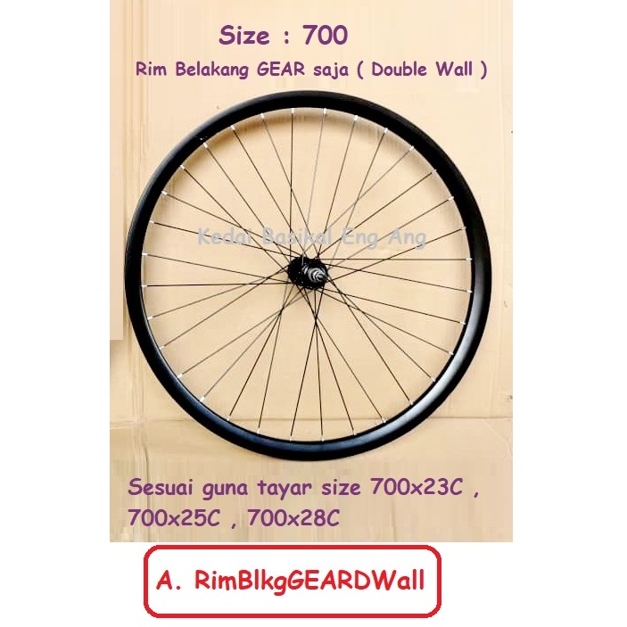 Fixie bike hot sale wheel size