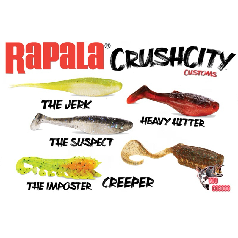 2023 NEW RAPALA CRUSH CITY SOFT BAIT THE IMPOSTER THE SUSPECT THE