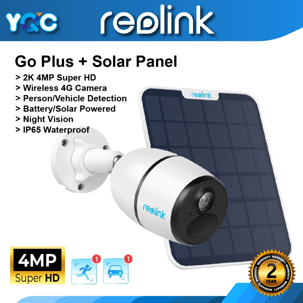 Reolink Go CCTV Powered Wireless IP 4G Singapore + Sim Card Plus 6W Solar Security 4MP Camera | Battery CCTV Shopee Outdoor LTE Panel